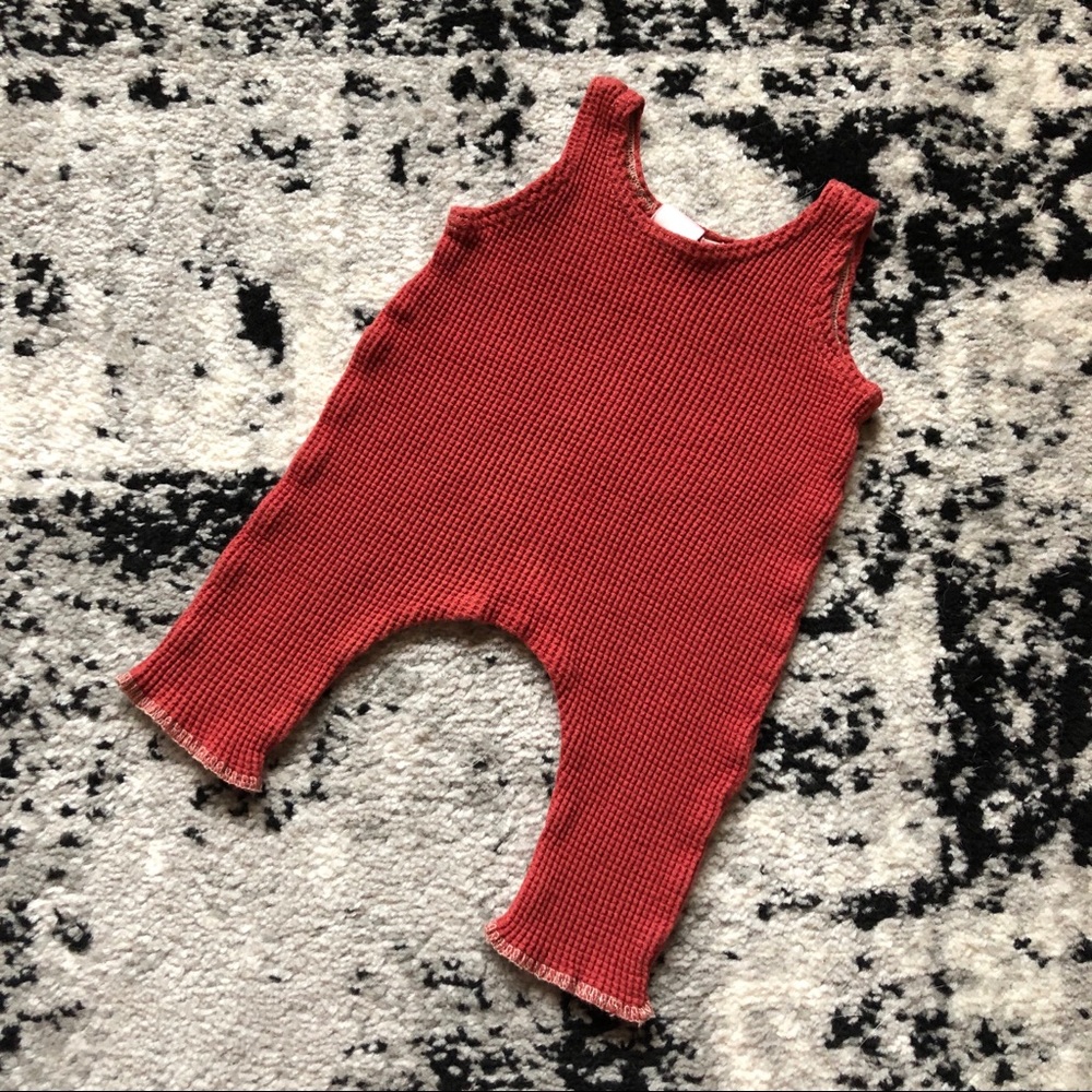 Red thermal one piece - handmade small shop